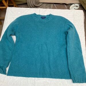 Vintage J. Crew Teal Crewneck Wool Sweater